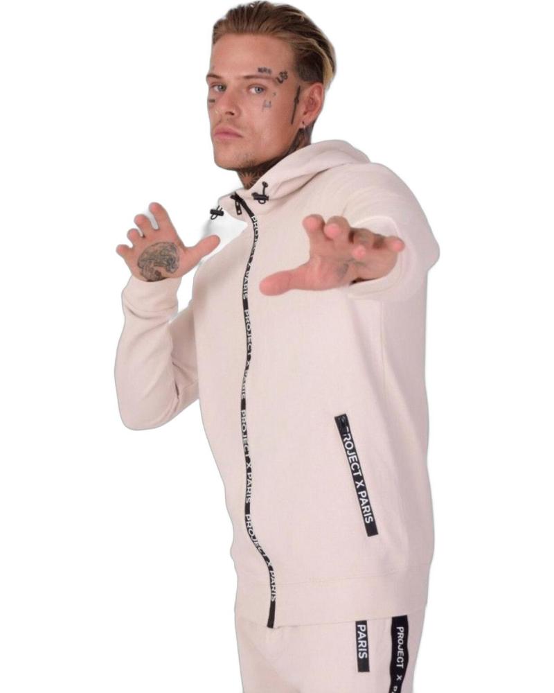 PROJECT X PARIS SUDADERA CREMALLERA CON LOGO BEIG