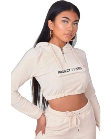 PROJECT X PARIS SUDADERA DE TERCIOPELO BEIG