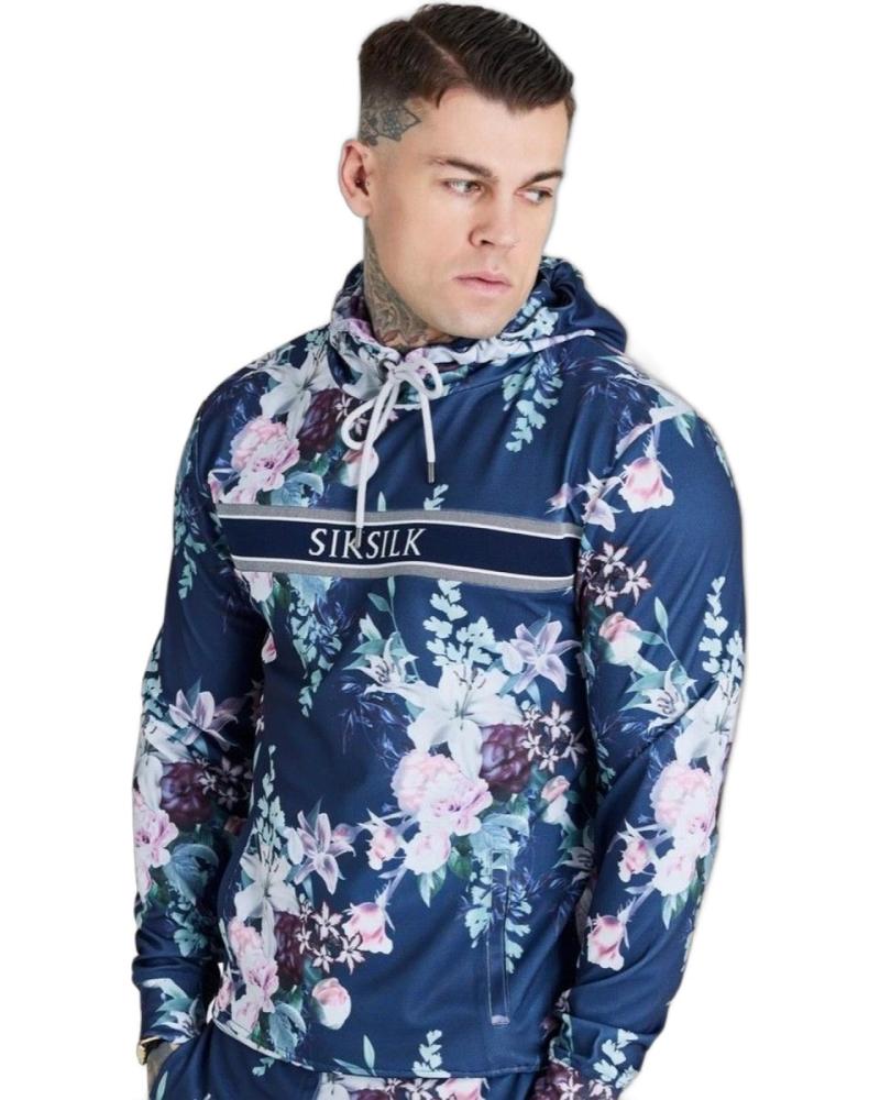 SIKSILK SUDADERA BOTANICAL PRINT MARINO