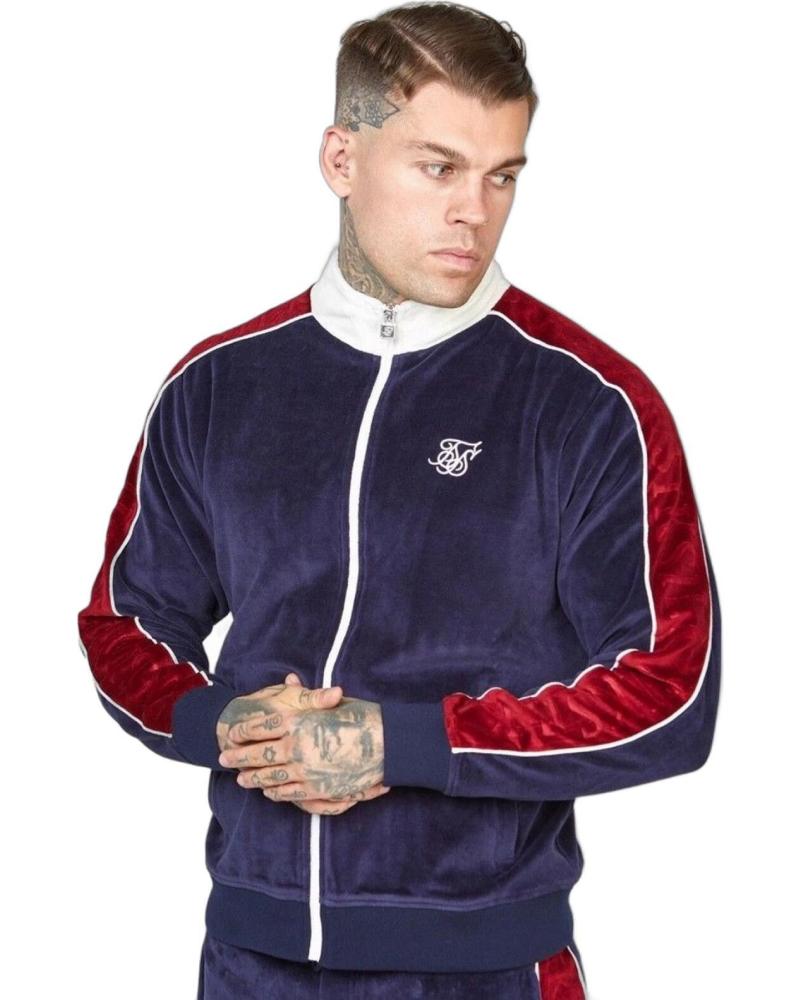SIKSILK SUDADERA DE TERCIOPELO MARINO