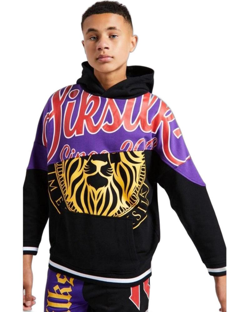 SIKSILK SUDADERA JR X MESSI RETRO NEGRO MORADO