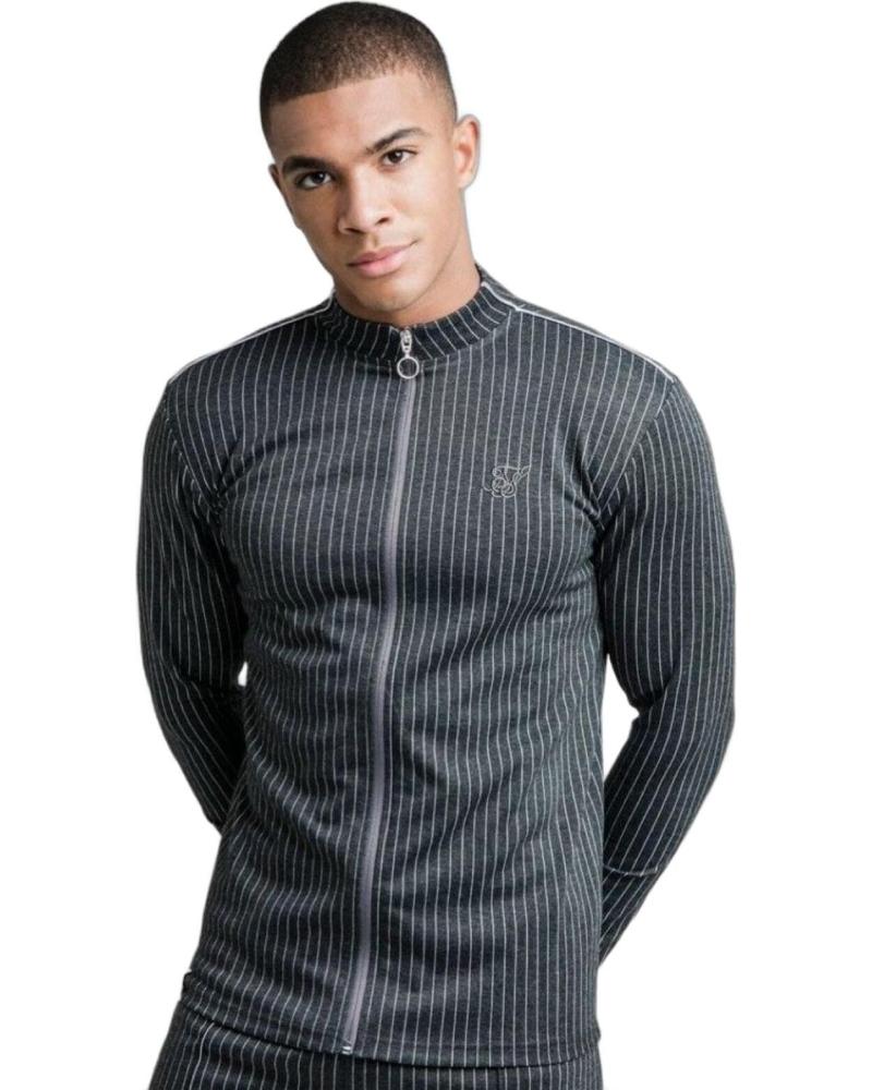 SIKSILK SUDADERA SMART ESSENTIALS FULL ZIP THOUGH GRIS