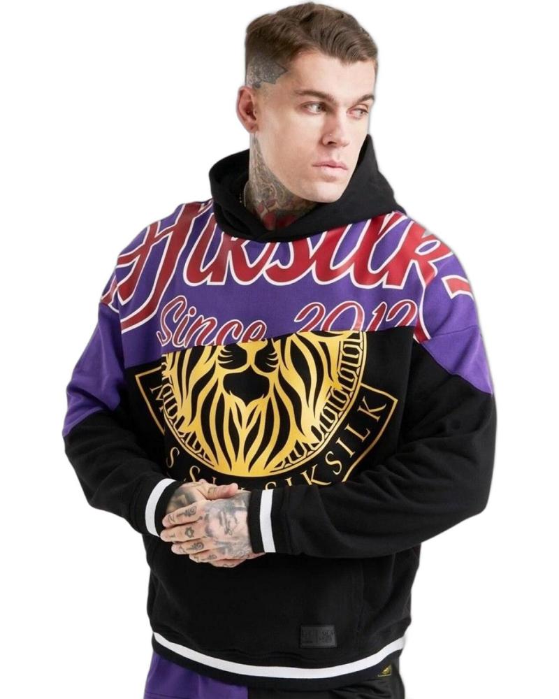 SIKSILK SUDADERA X MESSI RETRO VARSITY NEGRO MORADO