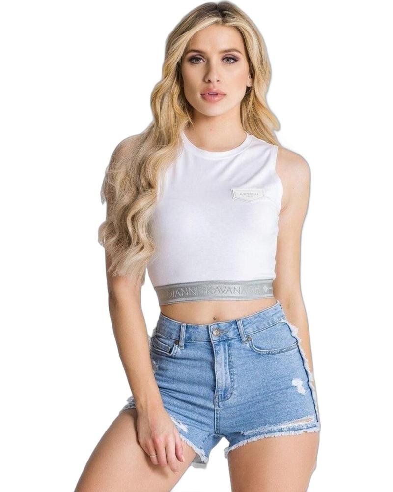 GIANNI KAVANAGH TOP CORTO ELASTIC CROP BLANCO