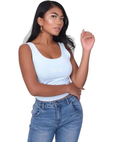 PROJECT X PARIS TOP CON TIRANTES ANCHOS CELESTE