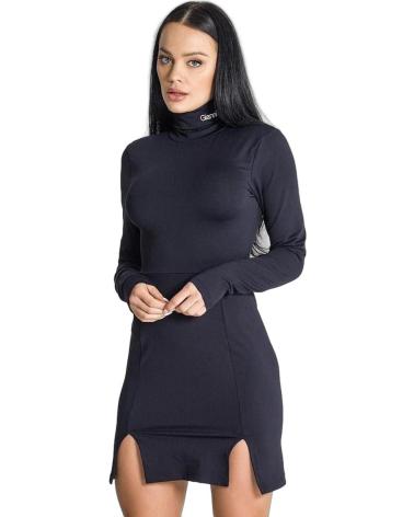GIANNI KAVANAGH VESTIDO CON CUELLO ALTO ESSENCE NEGRO