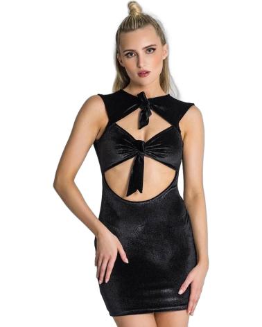 GIANNI KAVANAGH VESTIDO CON LAZO NOVEL NEGRO