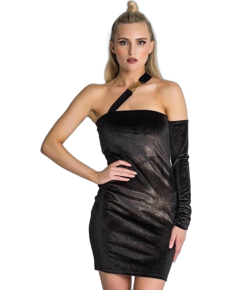 GIANNI KAVANAGH VESTIDO UNA MANGA MOONLGHT COBRE
