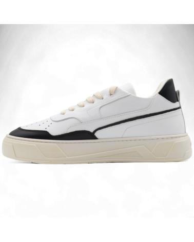 ANTONY MORATO ZAPATILLAS ATEMPORAL BLANCAS CON DETALLES DE PIEL NEGRA