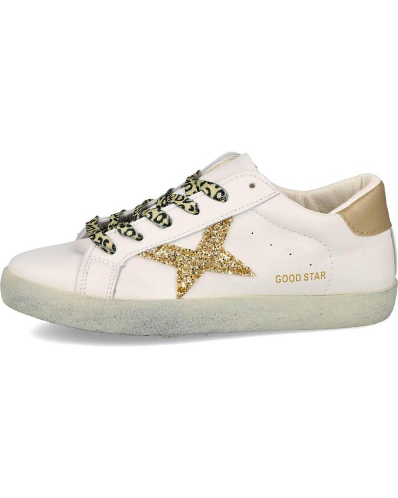 BUBBLE BOBBLE DT8003 FREIZEITSCHUHE WEISS-GOLD BLANCO-ORO