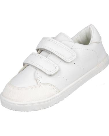 BASKETS BAREFOOT BUBBLE BOBBLE C1482 BLANCHES À FERMETURE ADHÉRENTE BLANCO