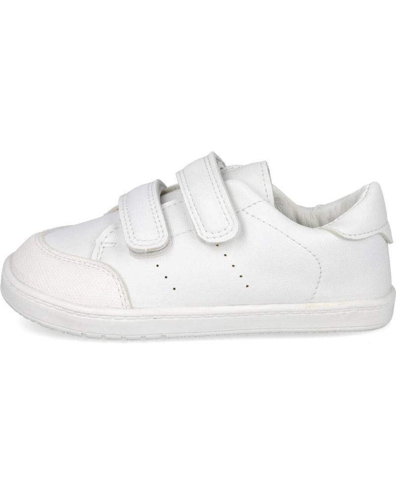 BASKETS BAREFOOT BUBBLE BOBBLE C1482 BLANCHES À FERMETURE ADHÉRENTE BLANCO