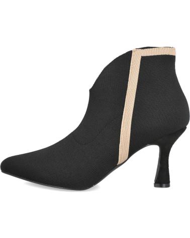 BUBBLE BOBBLE STIEFELETTEN A-5434 BICOLOR MIT ABSATZ SCHWARZ NEGRO