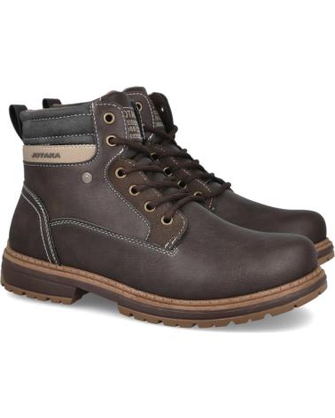 BUBBLE BOBBLE NU10524 HERREN-STIEFELETTEN MIT SCHNÜRUNG UND REISSVERSCHLUSS, BRAUN MARRON