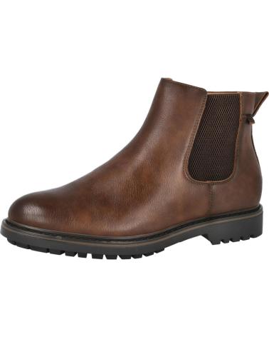 BUBBLE BOBBLE A973 BOTINS CHELSEA DE COURO MARROM MARRON
