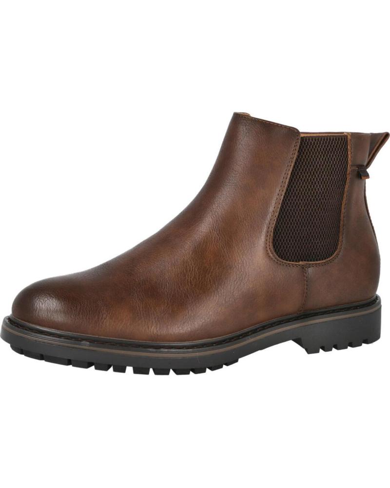 BUBBLE BOBBLE A973 CHELSEA STIEFEL AUS BRAUNEM LEDER MARRON