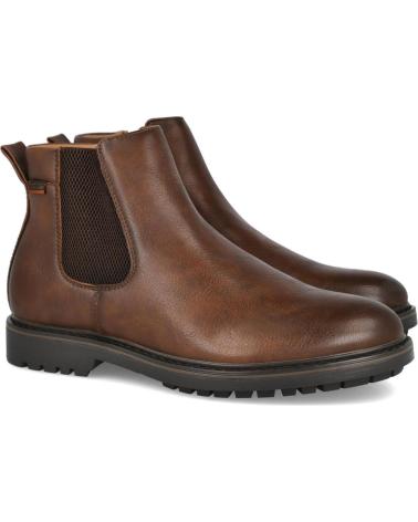 BUBBLE BOBBLE A973 CHELSEA STIEFEL AUS BRAUNEM LEDER MARRON