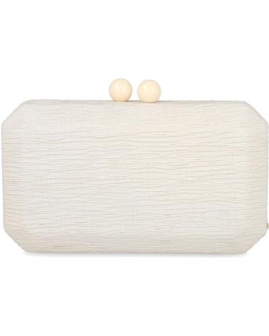 POCHETTE DE SOIRÉE RIGIDE BUBBLE BOBBLE 20516 NATURELLE AVEC PERLES NATURAL