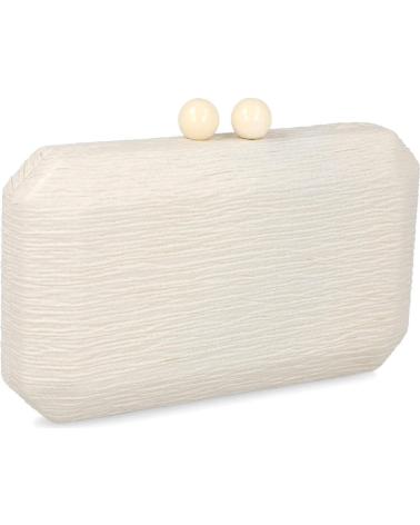 POCHETTE DE SOIRÉE RIGIDE BUBBLE BOBBLE 20516 NATURELLE AVEC PERLES NATURAL