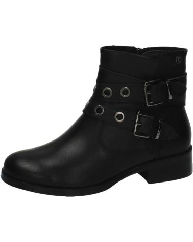 CARMELA 66432 BLACK ANKLE BOOT WITH BUCKLES AND EYELETS NEGRO
