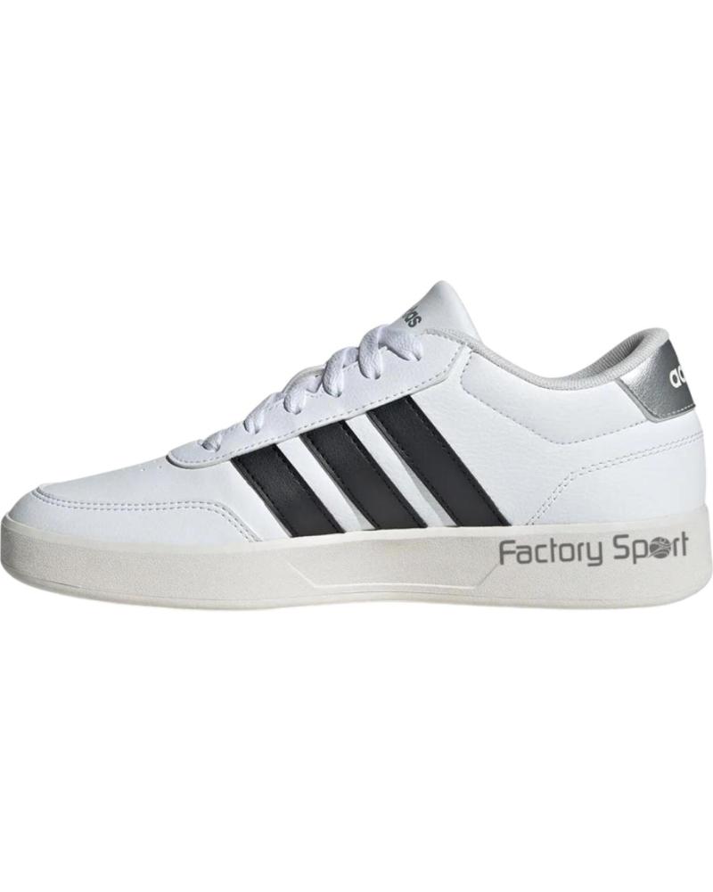 ADIDAS BREAKNET 3 0 -BEIGE-PLATA PARA MUJER - 37 1-3 BLANCO-NEGRO