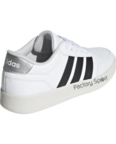 ADIDAS BREAKNET 3 0 -BEIGE-PLATA PARA MUJER - 37 1-3 BLANCO-NEGRO