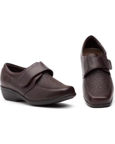 JAM SAPATOS DE COURO CASTANHO COM VELCRO - CONFORTO DIÁRIO (TAMANHOS 36-41) MARRóN