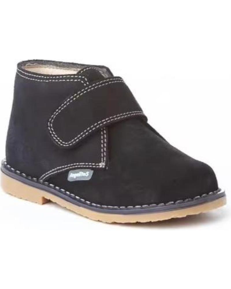 ANGELITOS WILDLEDER-STIEFELETTE BLAU HERGESTELLT IN SPANIEN - GRÖSSEN 20-34 AZUL