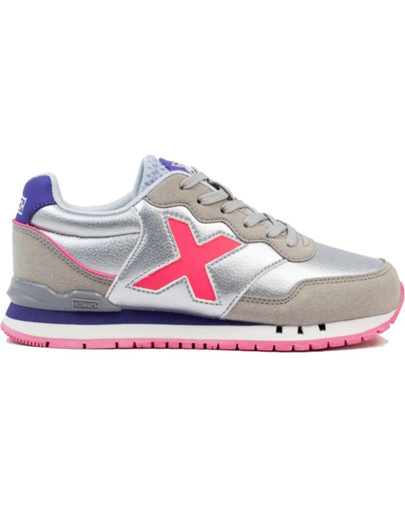 MUNICH DASH KID 1690169 SILVER SNEAKERS PLATA