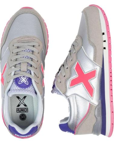 MUNICH DASH KID 1690169 SILVER SNEAKERS PLATA