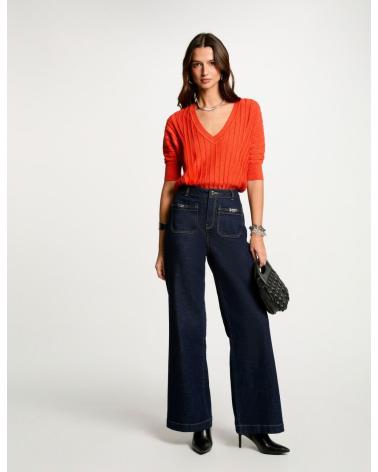 MORGAN PULL MANCHES 3/4 COL V 251-MINSPI ORANGE NARANJA