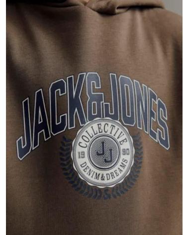 FELPA CON CAPPUCCIO JACK & JONES JUNIOR MARRONE 12266761 MARRóN
