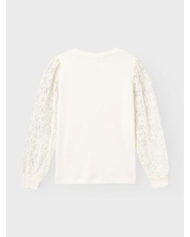 NAME IT TOP DE MANGA LARGA CON DETALLE TEXTURIZADO BEIGE