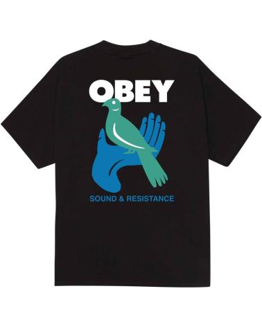 OBEY CAMISETA SOUND RESISTANCE BIRD BLACK NAN
