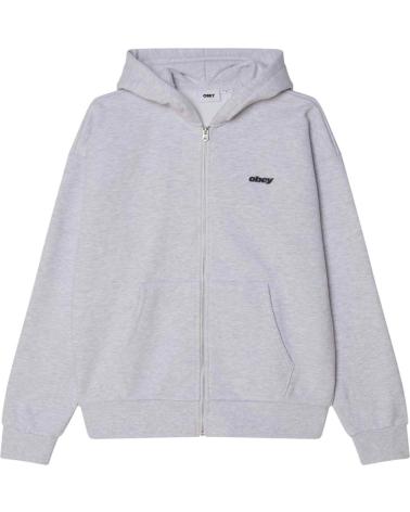 OBEY SUDADERA GAZE EXTRA HEAVY ZIP HOOD GRIS ASH GREY NAN