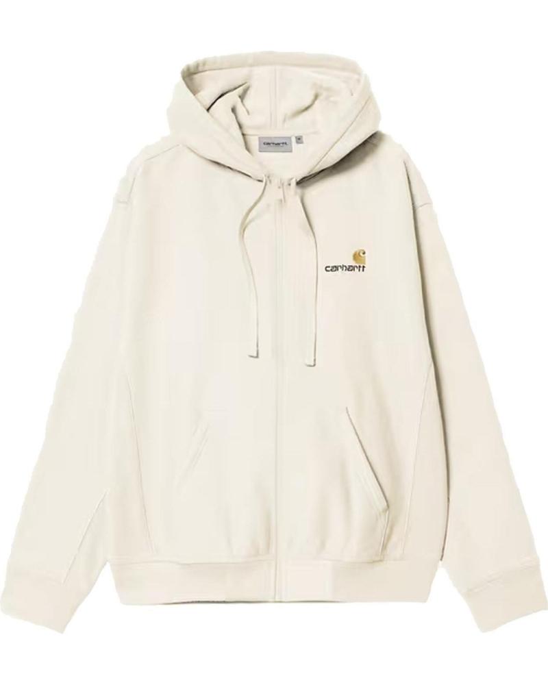 CARHARTT WIP SUDADERA HOODED AMERICAN SCRIPT JACKET NATURAL NAN