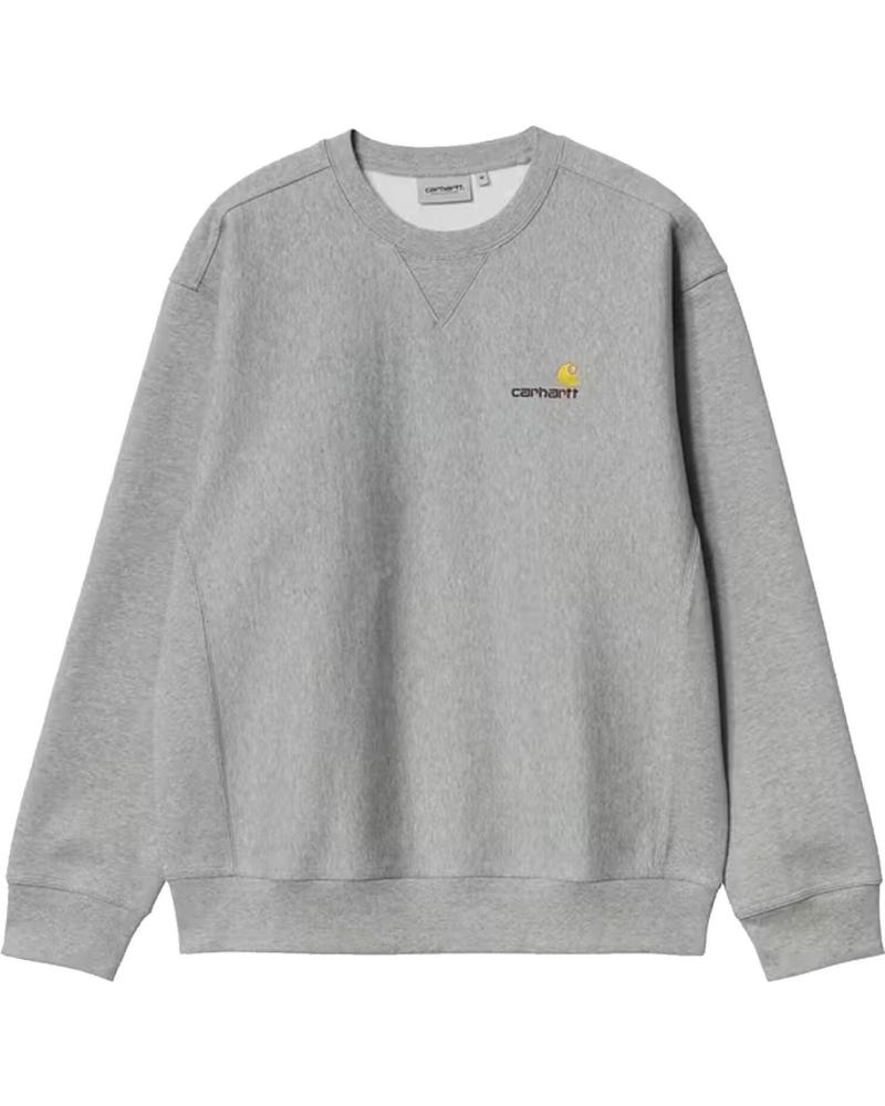 CARHARTT WIP SUDADERA AMERICAN SCRIPT SWEAT GREY HEATHER NAN
