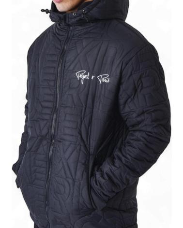 PROJECT X PARIS BLACK HOODED PADDED COAT