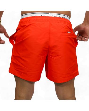 MAILLOT DE BAIN CALVIN KLEIN ROUGE À DOUBLE CEINTURE