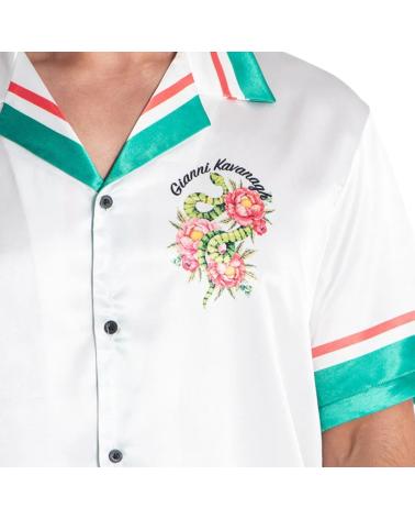 CHEMISE BOTANIQUE LIGNE VERTE BLANCHE GIANNI KAVANAGH