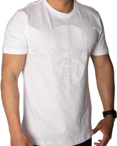 T-SHIRT ANTONY MORATO EN COTON IMPRIMÉ CRÂNE BLANC CRÈME