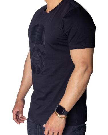 T-SHIRT ANTONY MORATO EN COTON IMPRIMÉ CRÂNE NOIR