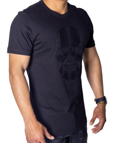 T-SHIRT ANTONY MORATO EN COTON IMPRIMÉ CRÂNE NOIR
