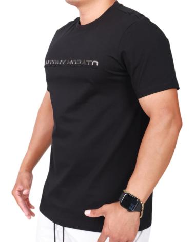 ANTONY MORATO BLACK LAMINATED LOGO T-SHIRT