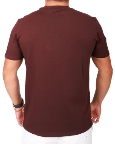 ANTONY MORATO COTTON T-SHIRT WITH TIGER PRINT BURGUNDY