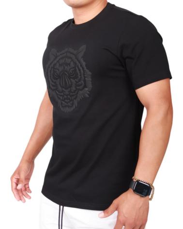 T-SHIRT ANTONY MORATO EN COTON AVEC IMPRIMÉ TIGRE NOIR