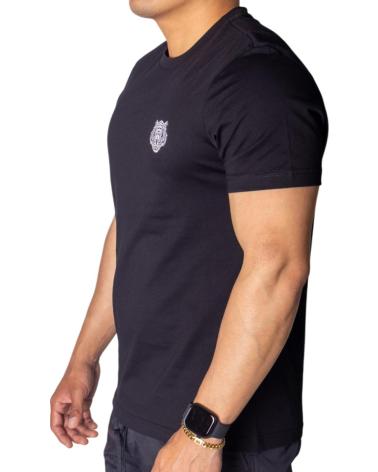T-SHIRT REGULAR ANTONY MORATO EN COTON NOIR AVEC ÉCUSSON