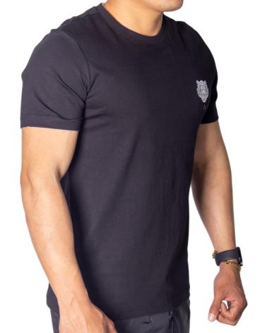 T-SHIRT REGULAR ANTONY MORATO EN COTON NOIR AVEC ÉCUSSON