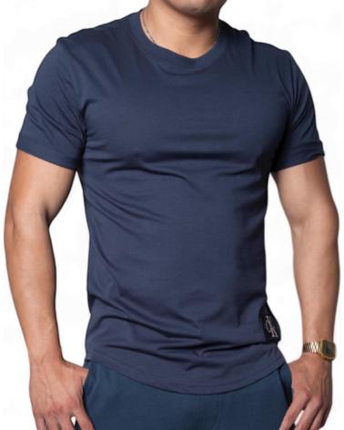 CALVIN KLEIN MARINEBLAUES T-SHIRT MIT CK-EMBLEM