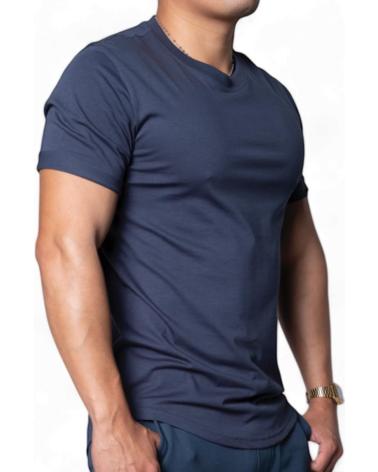 CALVIN KLEIN MARINEBLAUES T-SHIRT MIT CK-EMBLEM